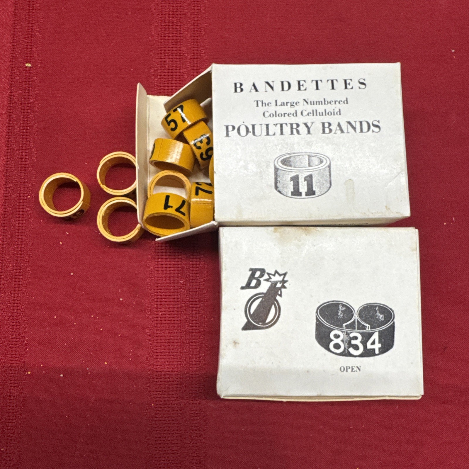Poultry Bandettes Yellow Size 11 For Larger Birds 50-100 Celluloid No Tools