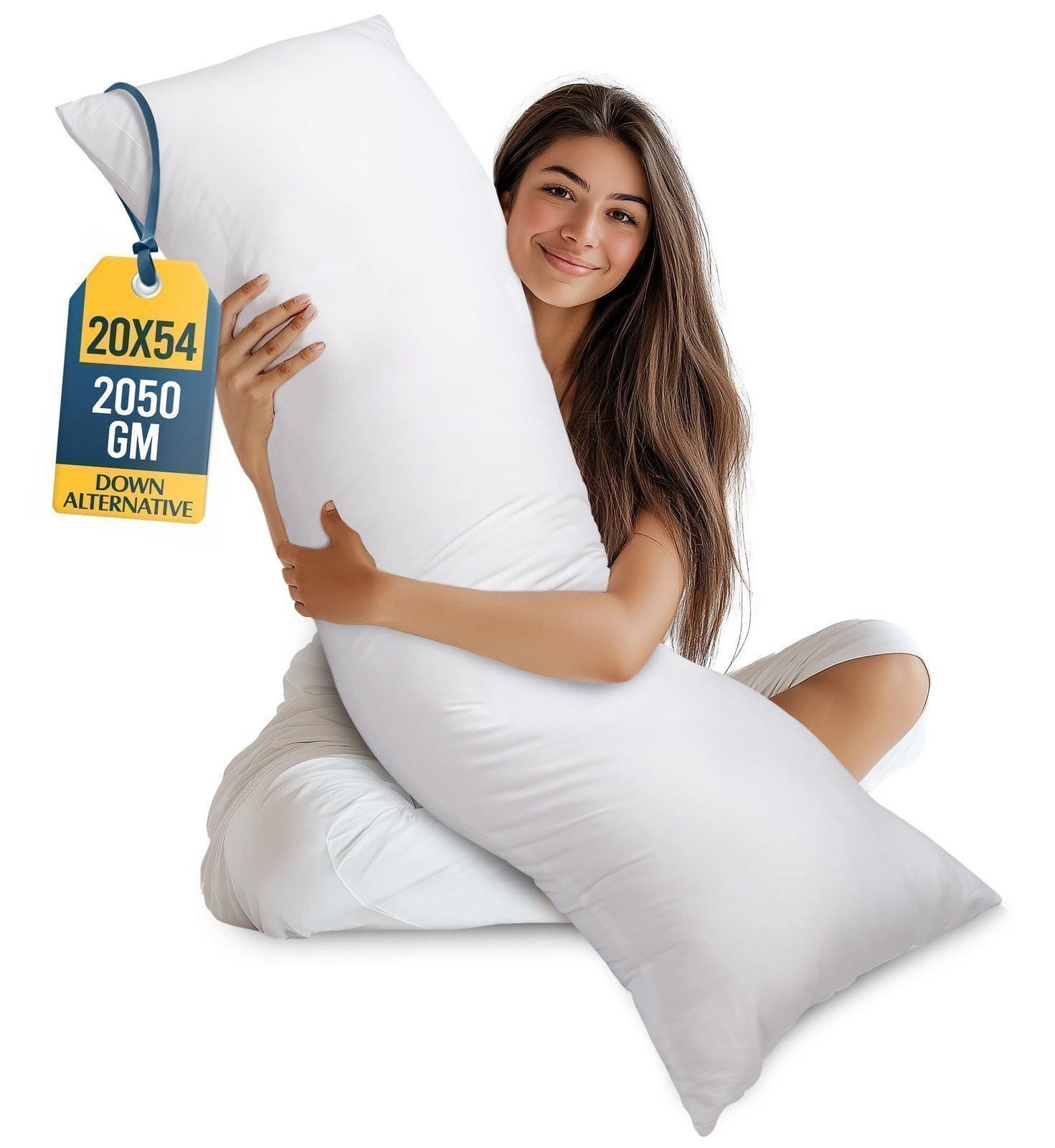 Utopia Bedding Full Body Pillow for Adults (White, 20 x 54 Inch), Long Pillow...