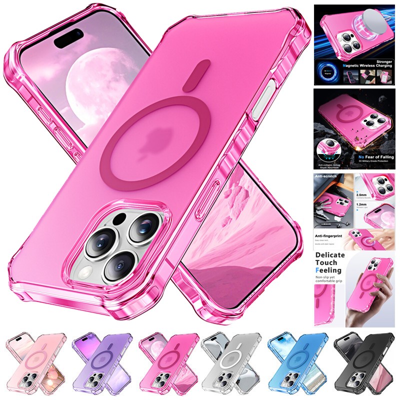 Fr iPhone 16 15 14 Plus 13 12 Pro Max Magsafe Shockproof Case Heavy Duty Cover-