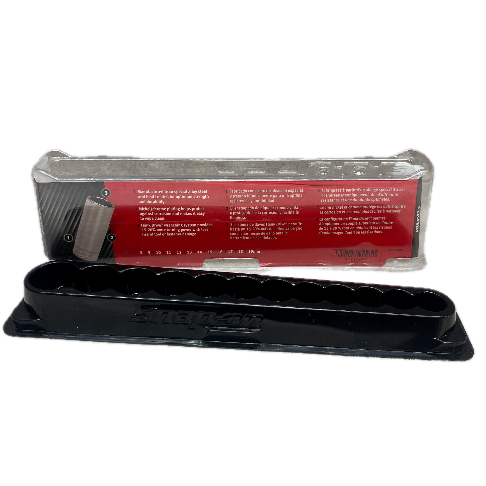 Snap On PAKPD401 Magnetic Tray W Clear Lid 212FSMY 3/8 Dr Metric  * No Sockets