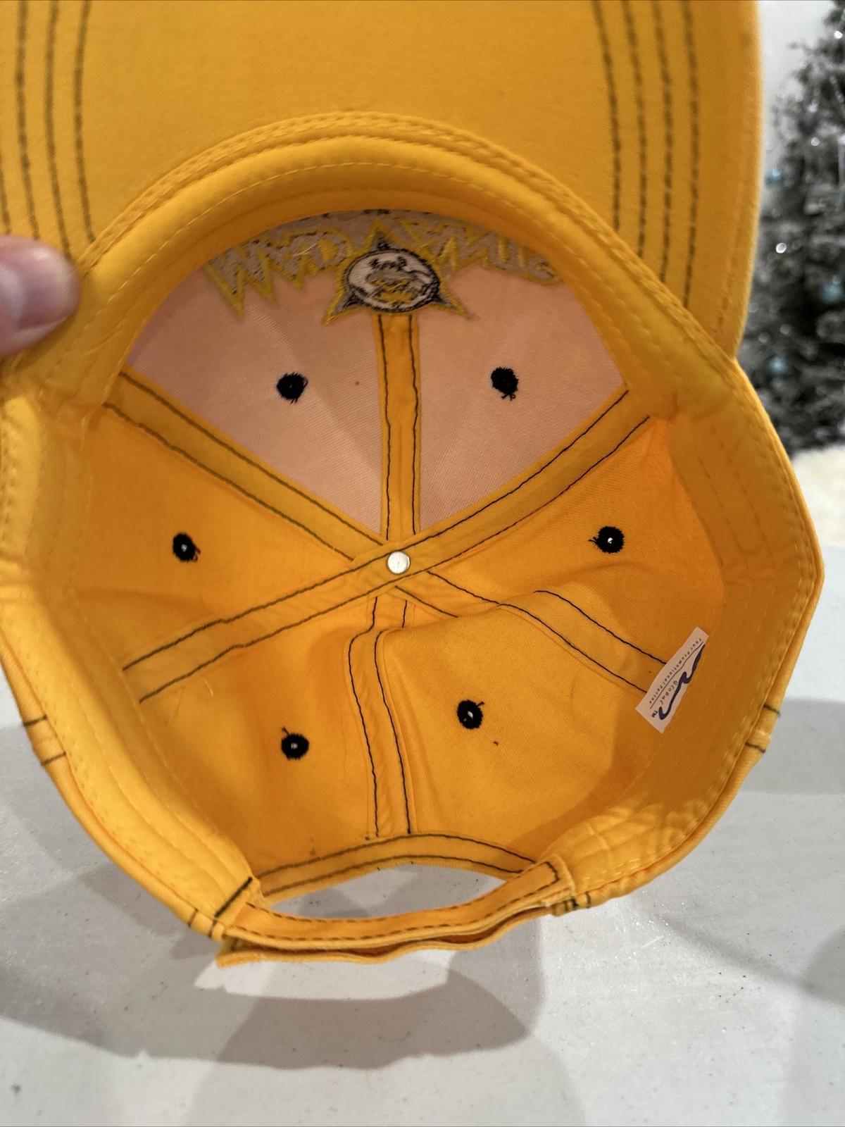 Mad Ants Fort Wayne Hat Cap Gold Yellow Navy Blue Gray Hook Loop