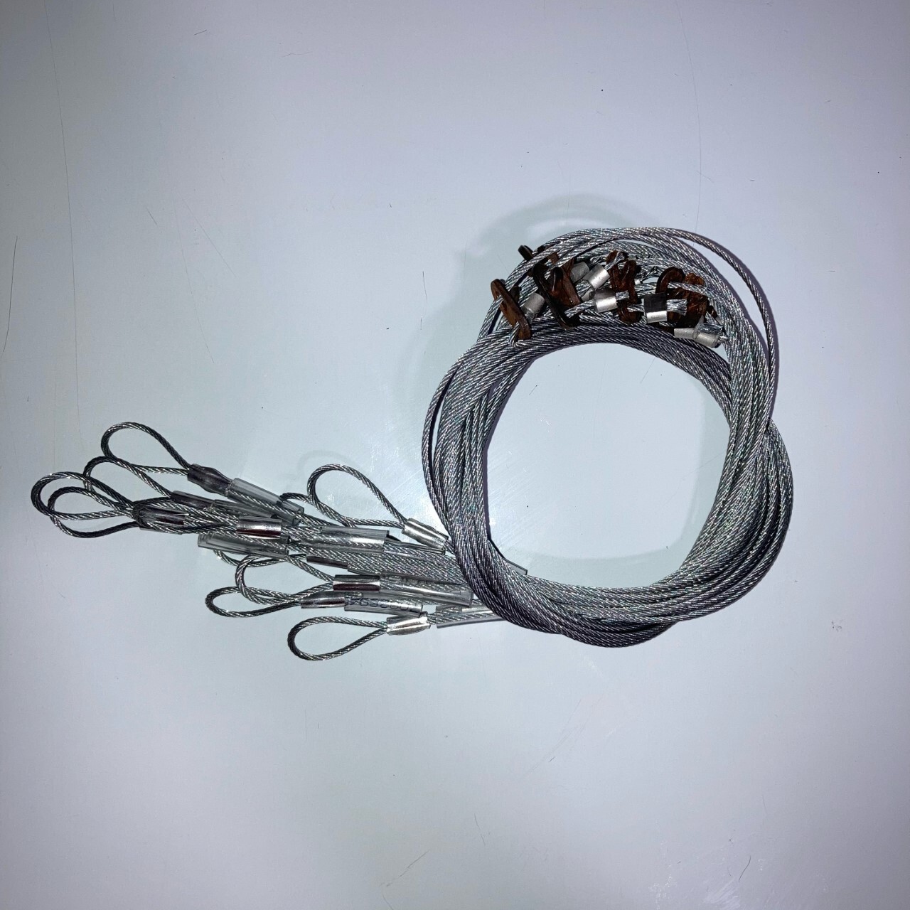 12 SURVIVAL SNARES LOADED DOZEN SMALL GAME 36" LONG 1/16 7x7 CABLE Rabbit Snares