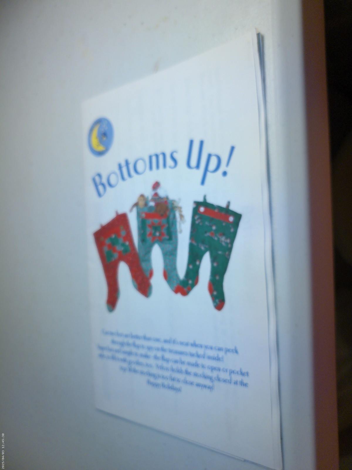 Calico Moon Pattern Co #P-1010 - Bottoms Up! Stocking Pattern -