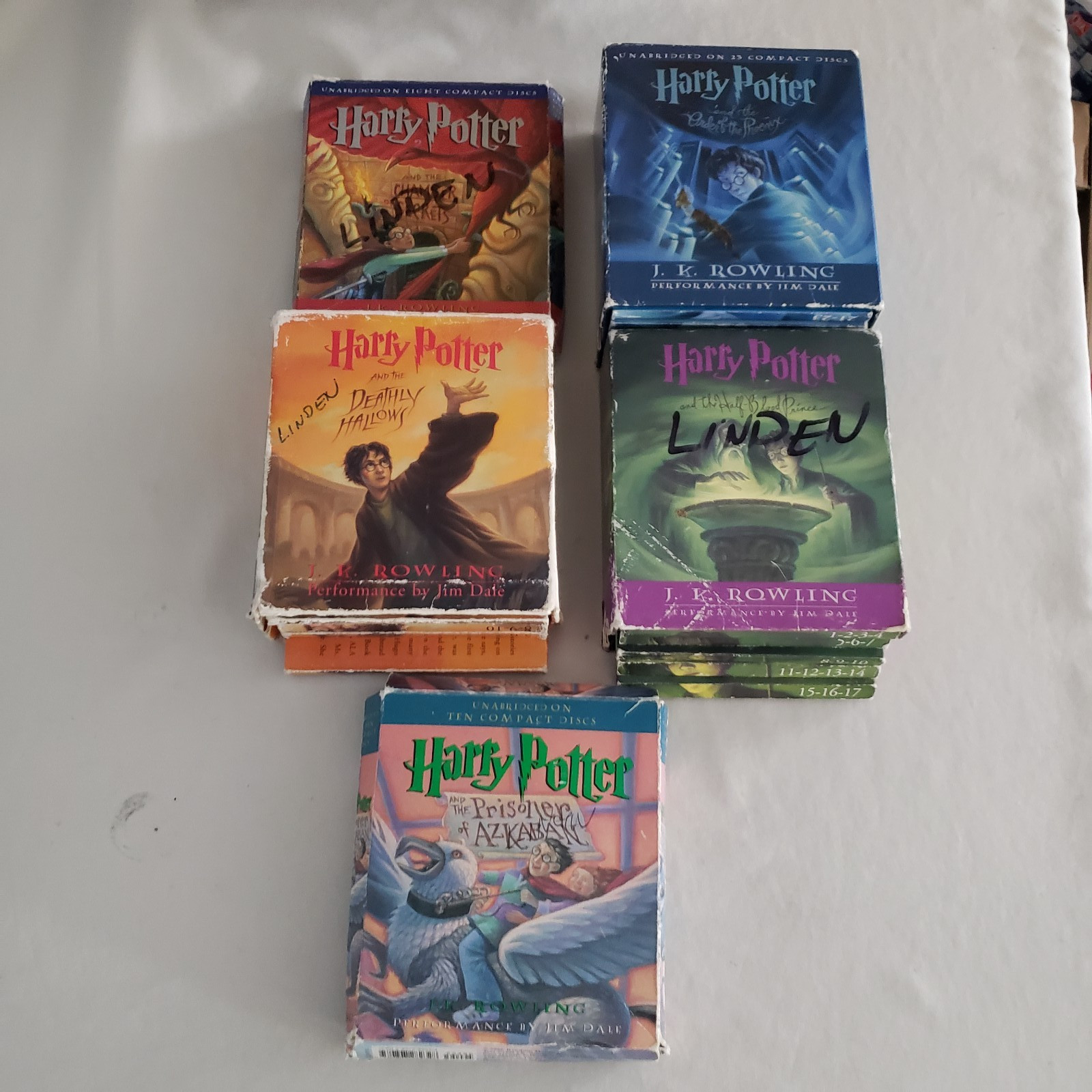 Harry Potter CD Audio Books 5 Boxed Sets, Performed Jim Dale Author JK Rowling