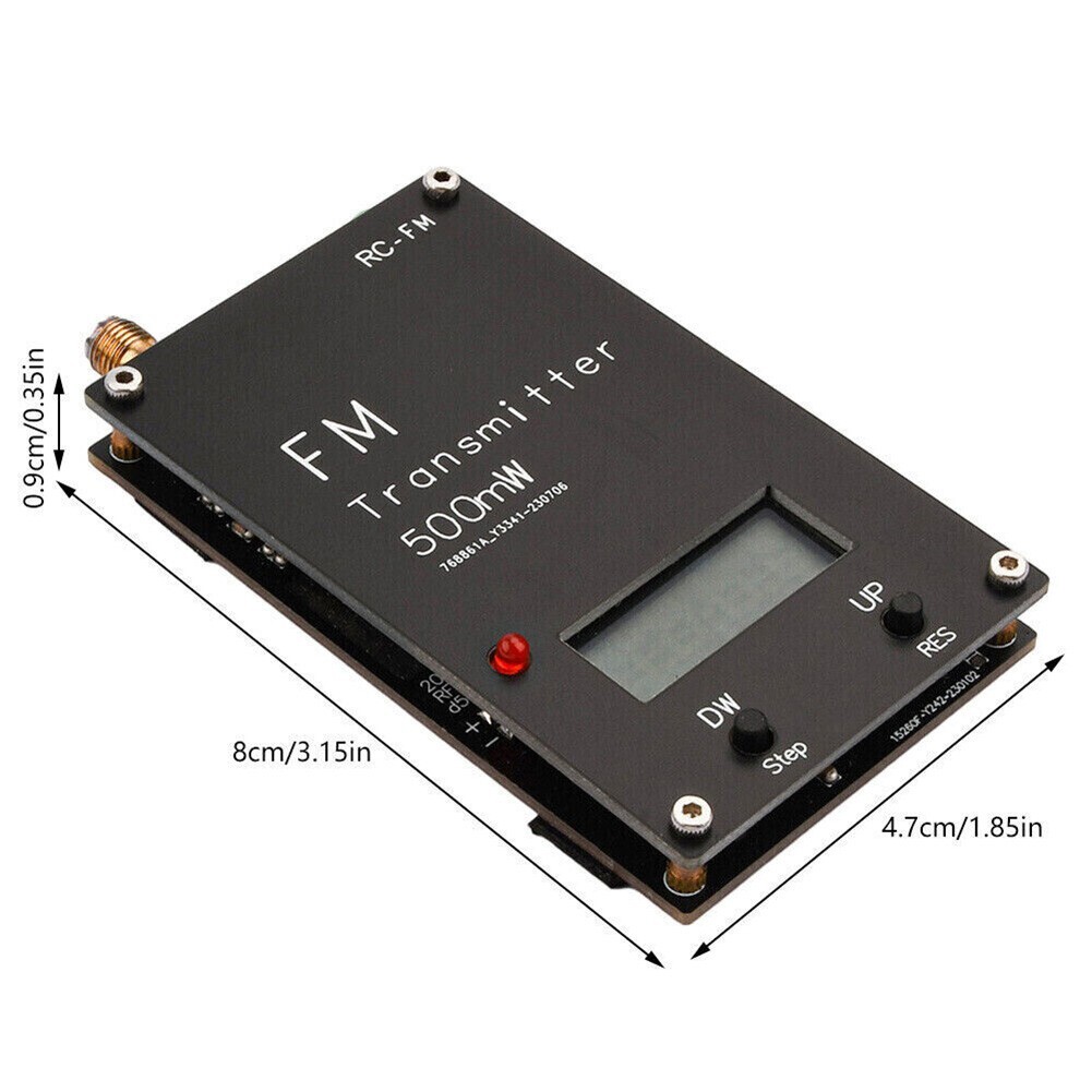 FM Stereo Transmitter With Adjustable Frequency For Devices