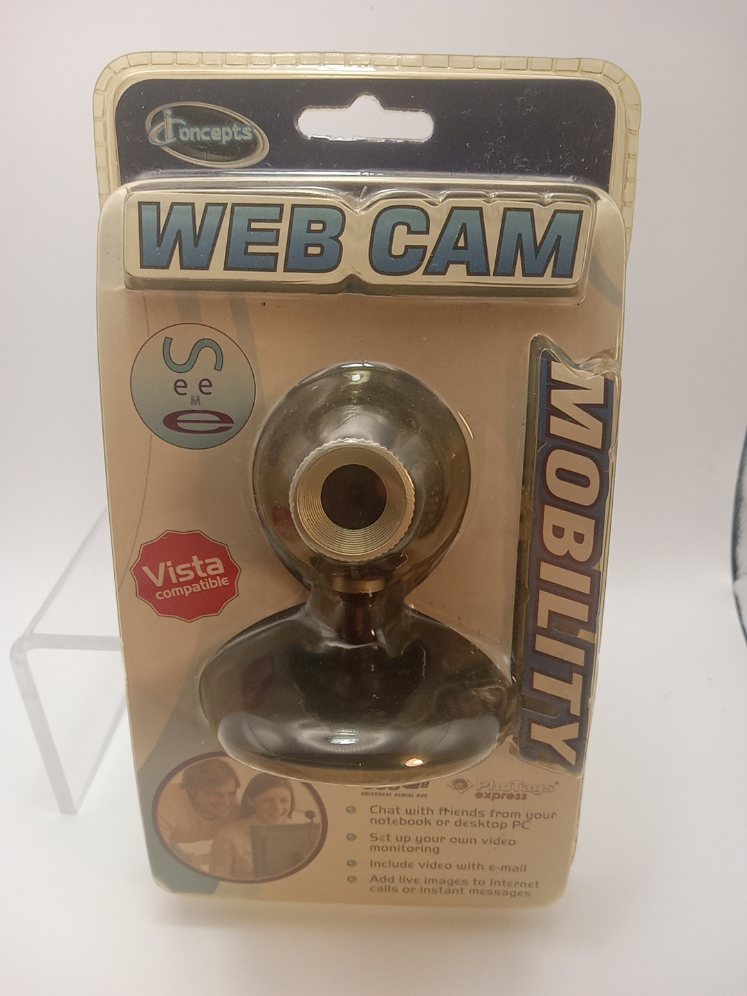I-CONCEPTS BLACK WEB CAM New Old Stock