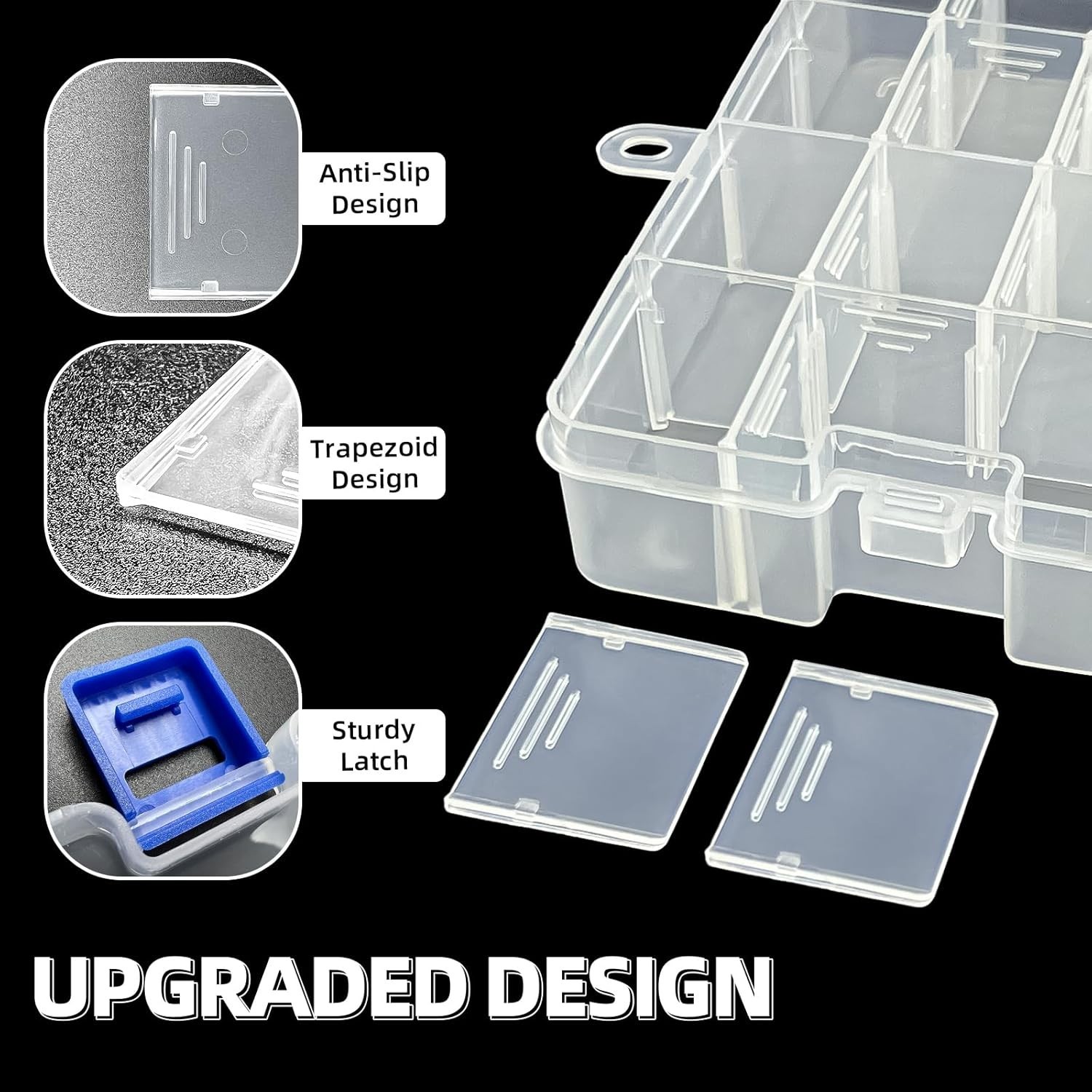 Plastic Organizer Container Storage Box Adjustable Divider Removable Grid Com...