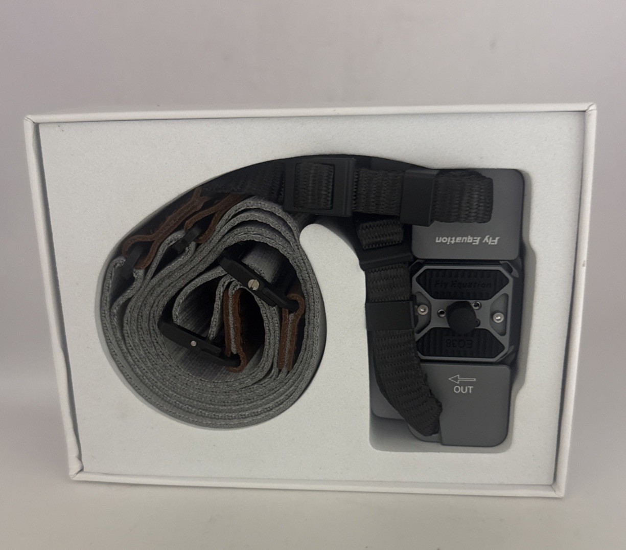 Fly Equation Camera Shoulder Strap Quick Release and Adjustable Crossbody Gray