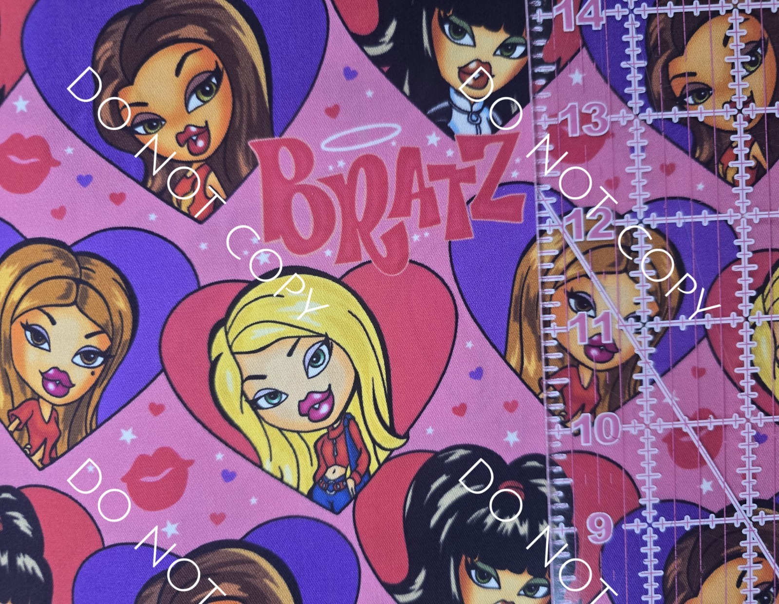 100% Cotton Woven Fabric Novelty Bratz Dolls By the 1/4 Yard 9x56