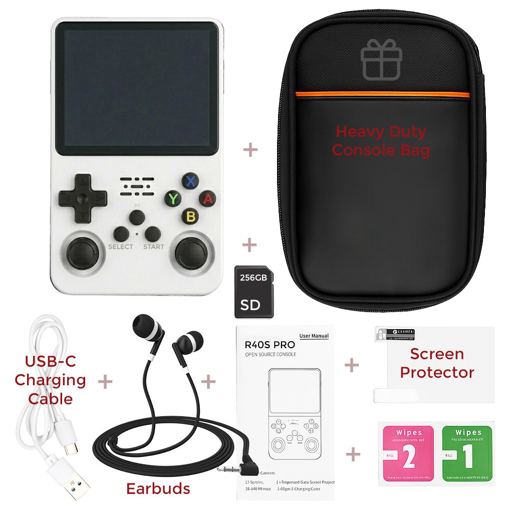 R36S R40S PRO Handheld Console 3.5 Inch IPS Screen Open Source Linux Portable