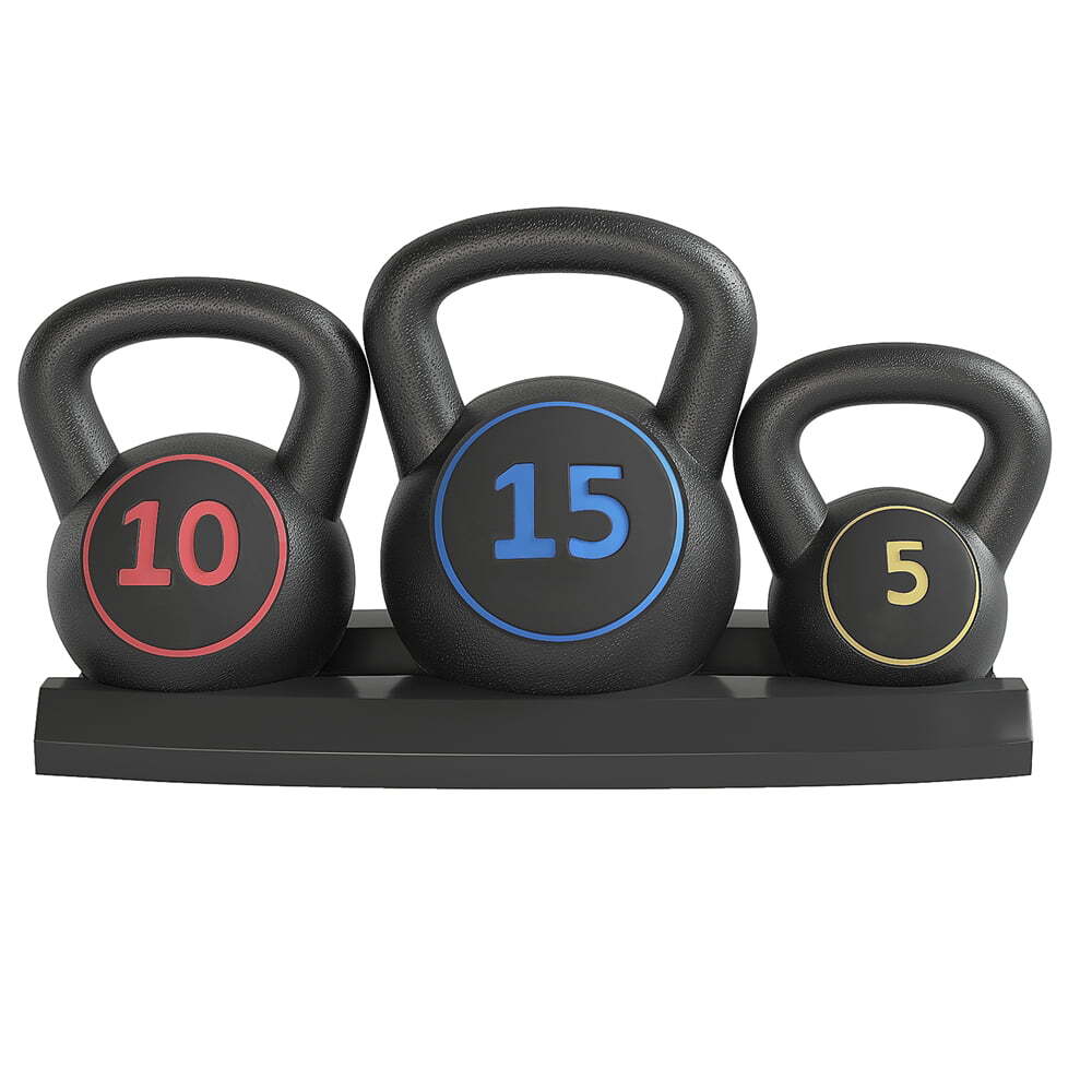 3-Piece Kettlebell Exercise Fitness Weight Set