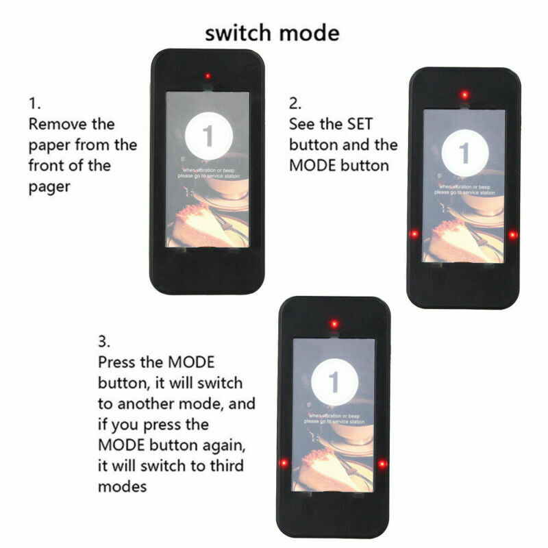 Restaurant Pager Calling Button Keypad+16 Receiver Wireless Paging Queue System