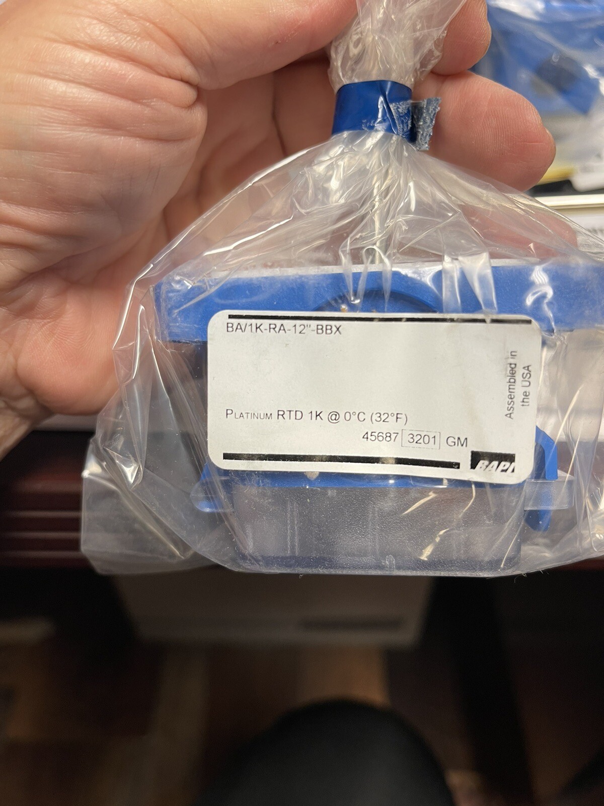 Bapi Temperature Sensor BA/1K-RA-12"-BBX 
