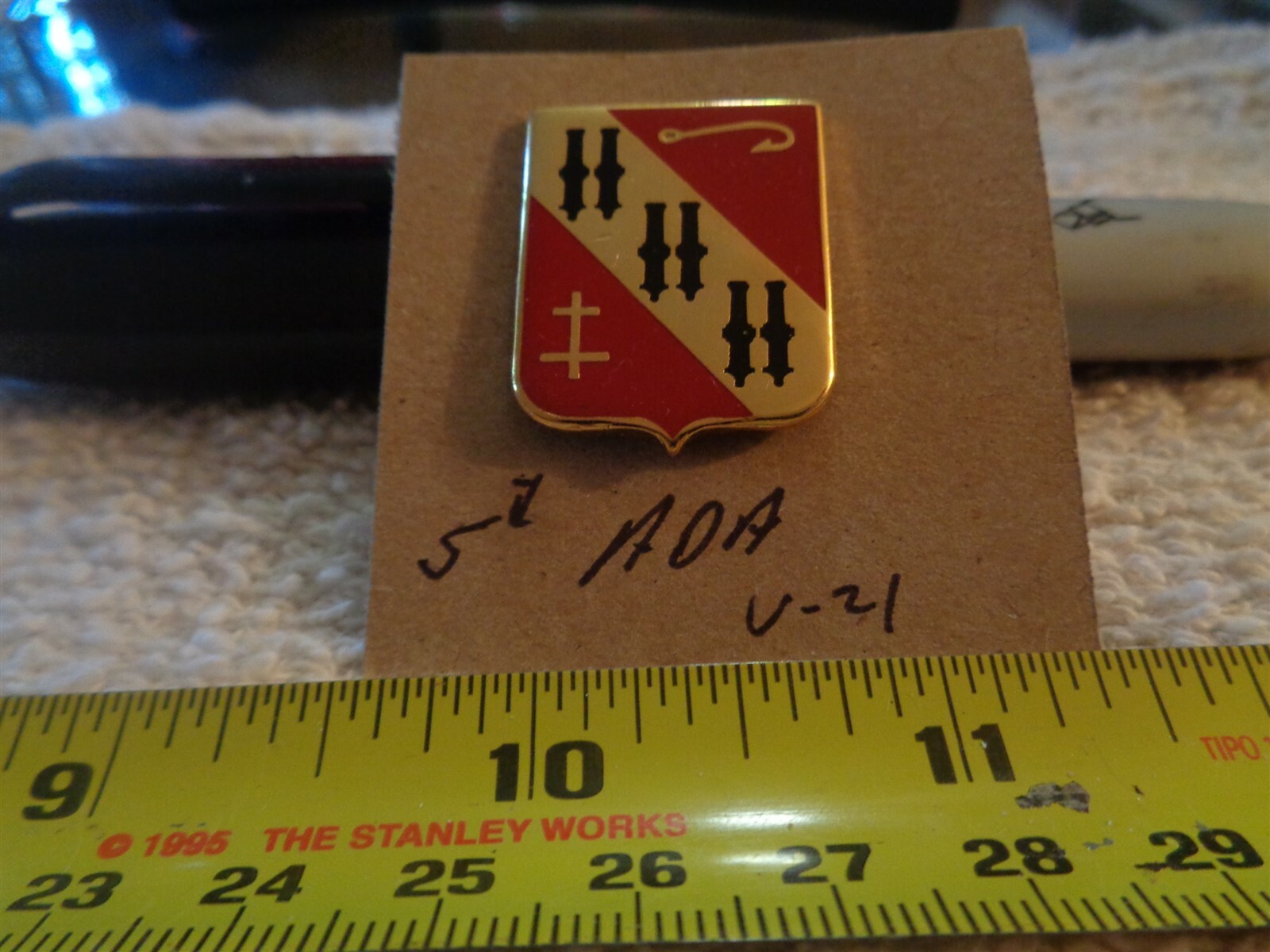 5th Air Defense Artillery V-21 Unit Crest, DI, DUI (DRAW#K18)