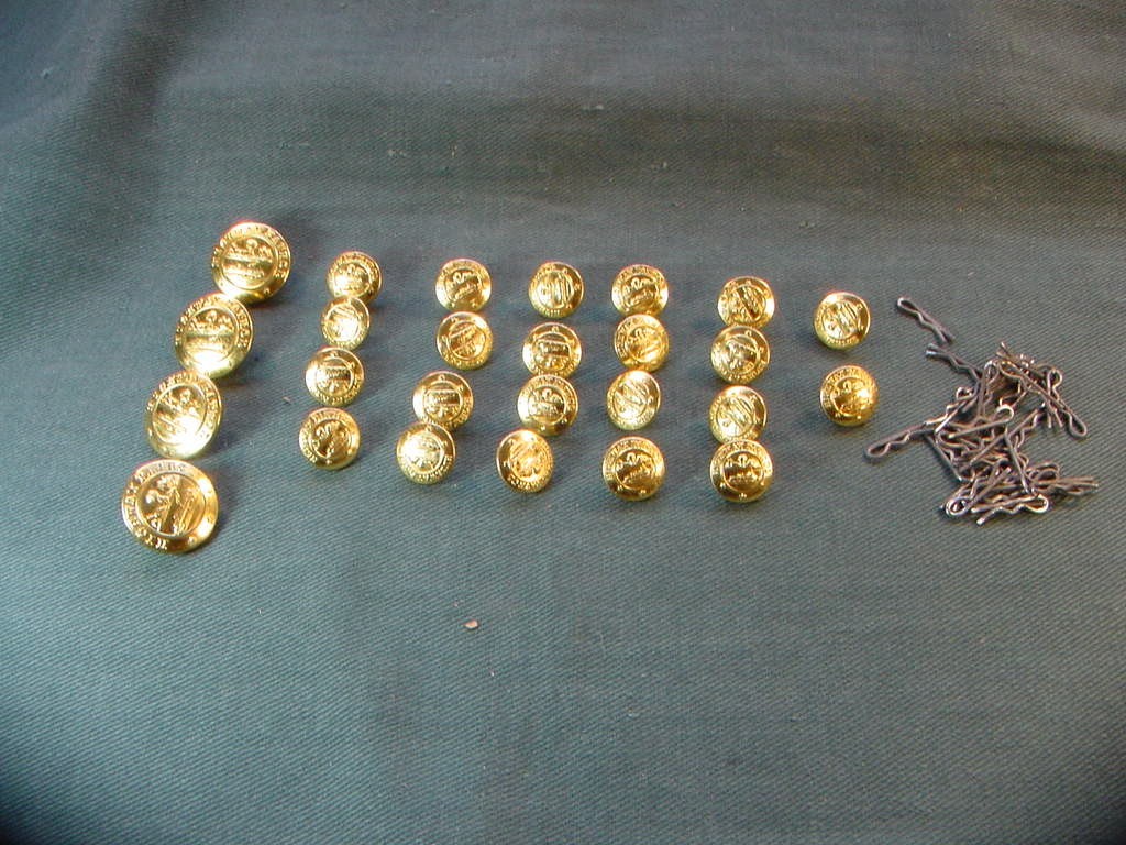 Vintage Group of 22 & 4L Highway Patrol Tennessee State Seal Waterbury Buttons