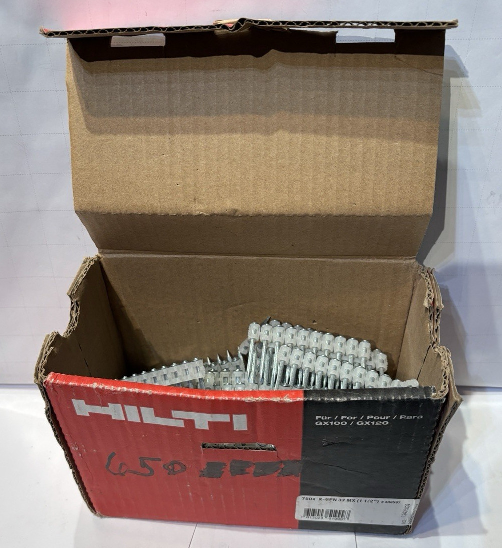 650  HILTI  X-GPN 37 MX Collated Nails for Plywood    Direct Fastening to Steel