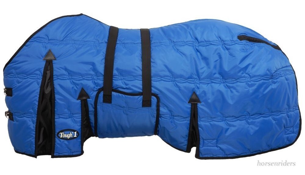 Winter Horse Stable Blanket - 600 Denier - Bellywrap - ROYAL BLUE - 69"to 84"