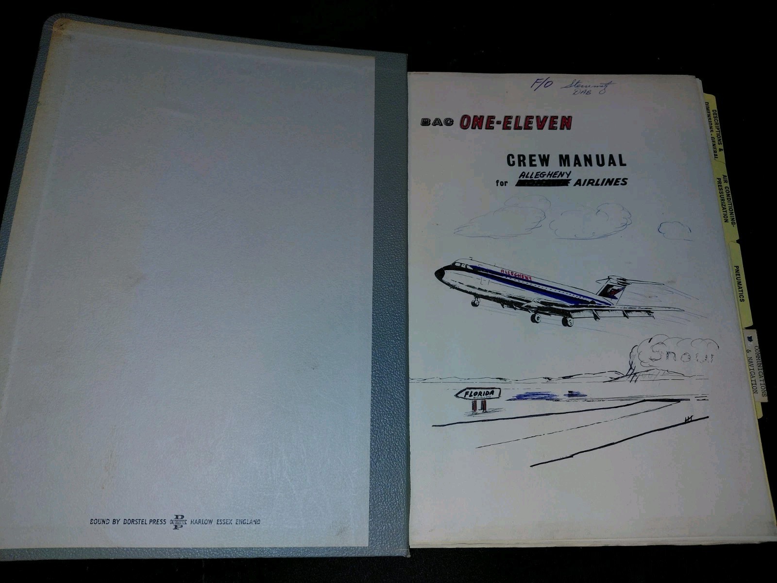 Vintage Mohawk Airlines Inc BAC ONE-ELEVEN CREW MANUAL With Binder