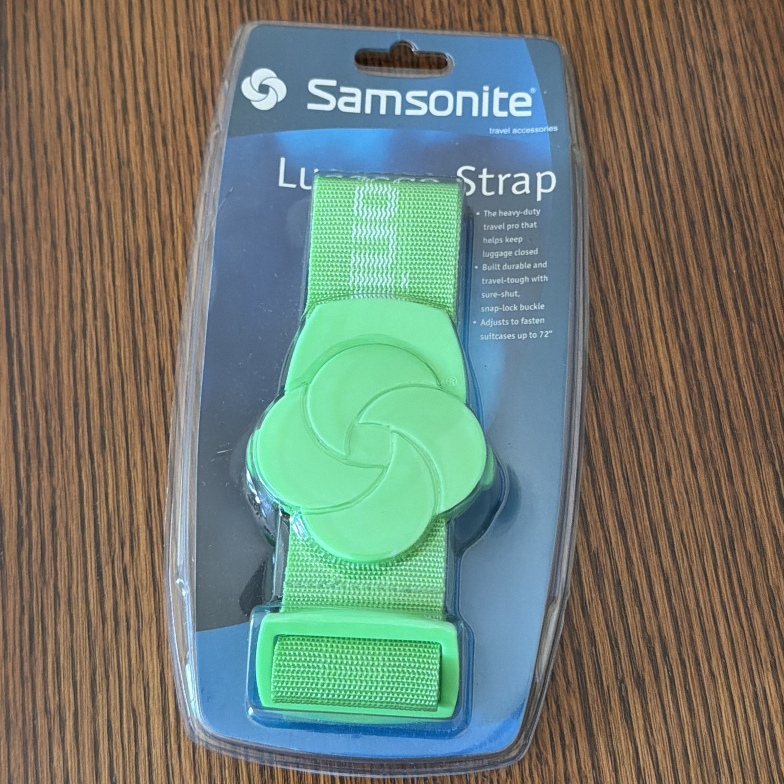 Samsonite Luggage Strap- Easy To Find- Neon Green