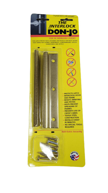 Don-Jo 801109 Inswing Door Latch Protector 6" Brass Plated