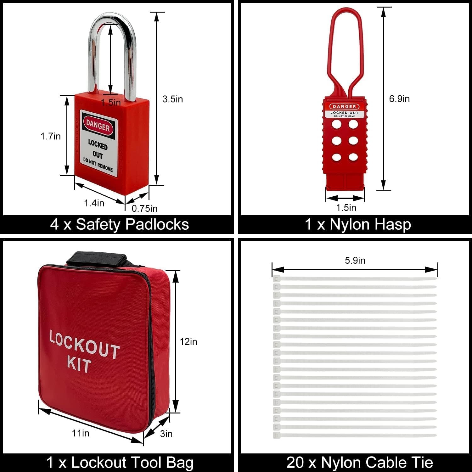 Industrial Lockout Tagout Kit - OSHA-Compliant
