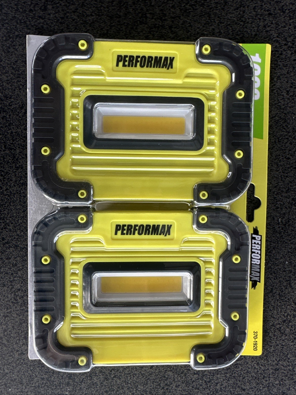 Performax 2 Pack 1000 Lumen Battery Operated LED Work Light Swivel Stand 3 Modes