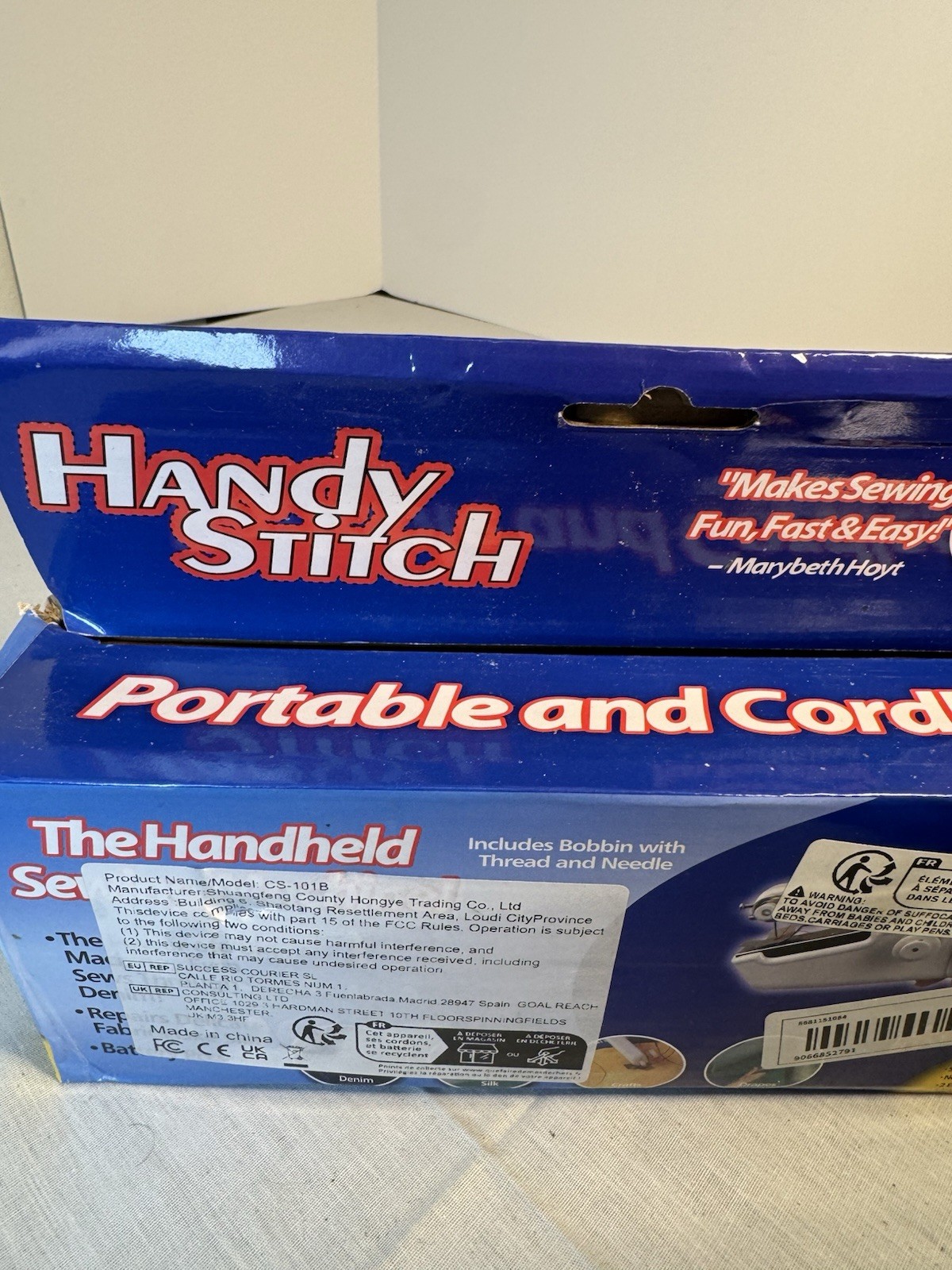 As Seen On Tv Handy Stitch Portable Battery Powered Handheld Sewing Machine NEW