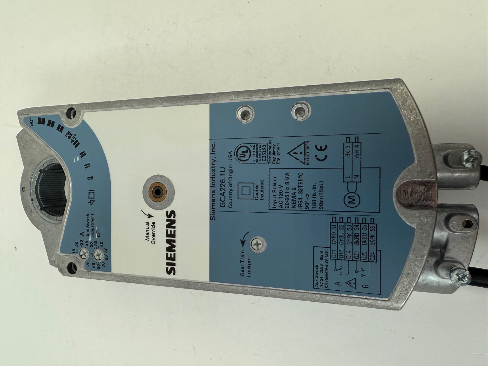 SIEMENS GCA226.1U OPEN AIR ACTUATOR