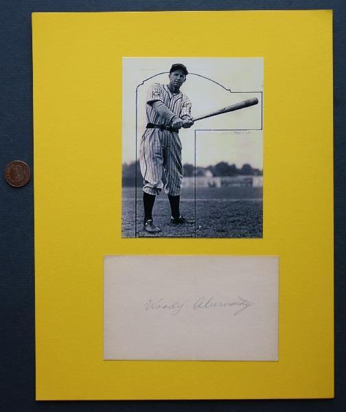 1946-47 New York Giants Woody Abernathy signed autograph & photo Died in 1994 --