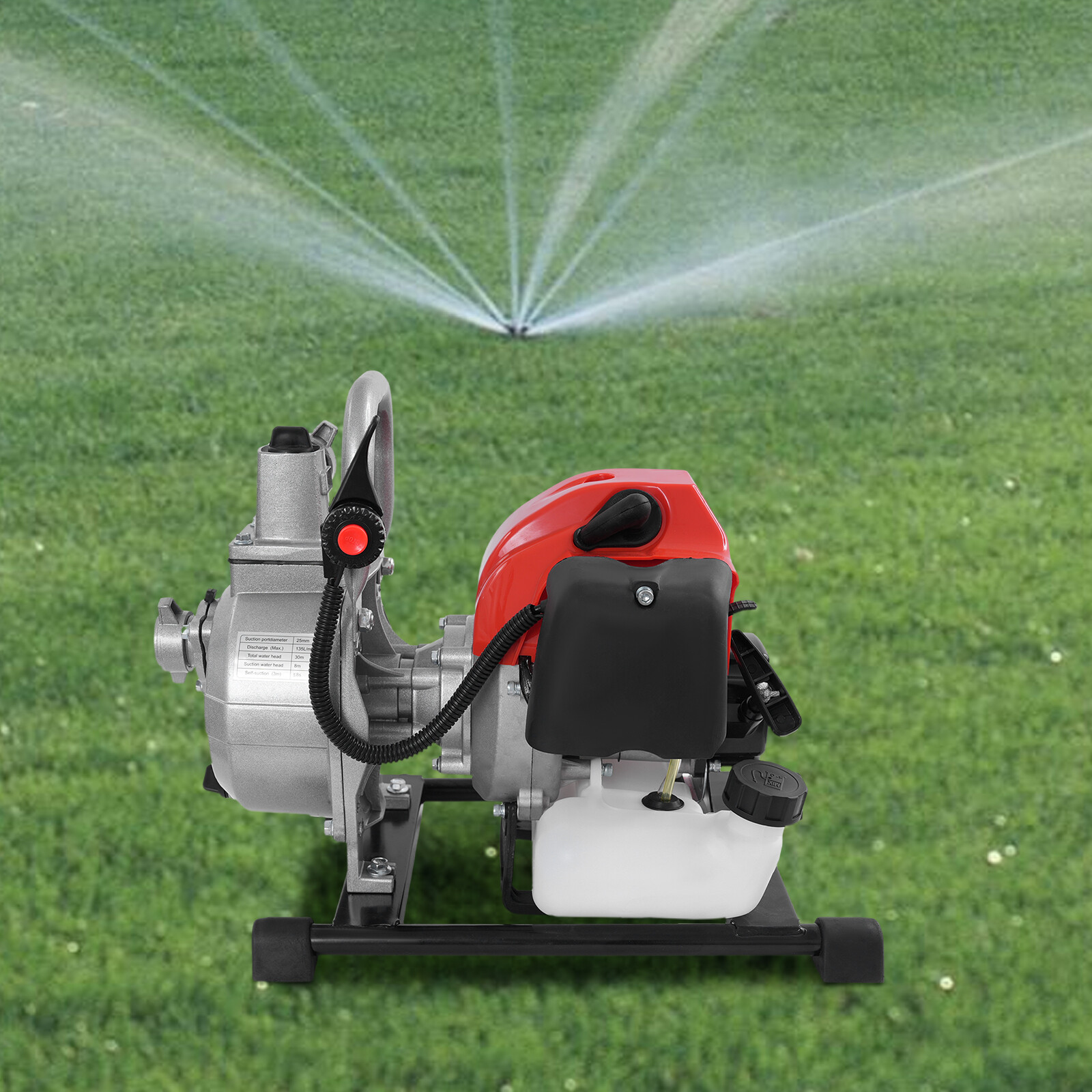 2 Stroke Gasoline Water Pump Gas-powered Semi-trash Irrigation Transfer Pump
