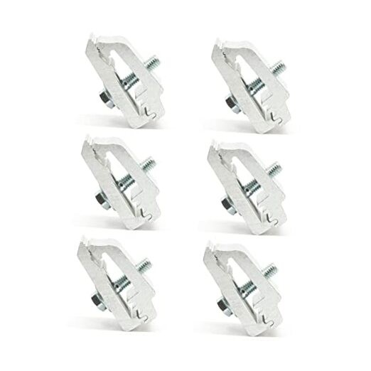RuggedXL Low Pro Aluminum Mounting Clamps 1112514, Truck Cover, Cap, Silver