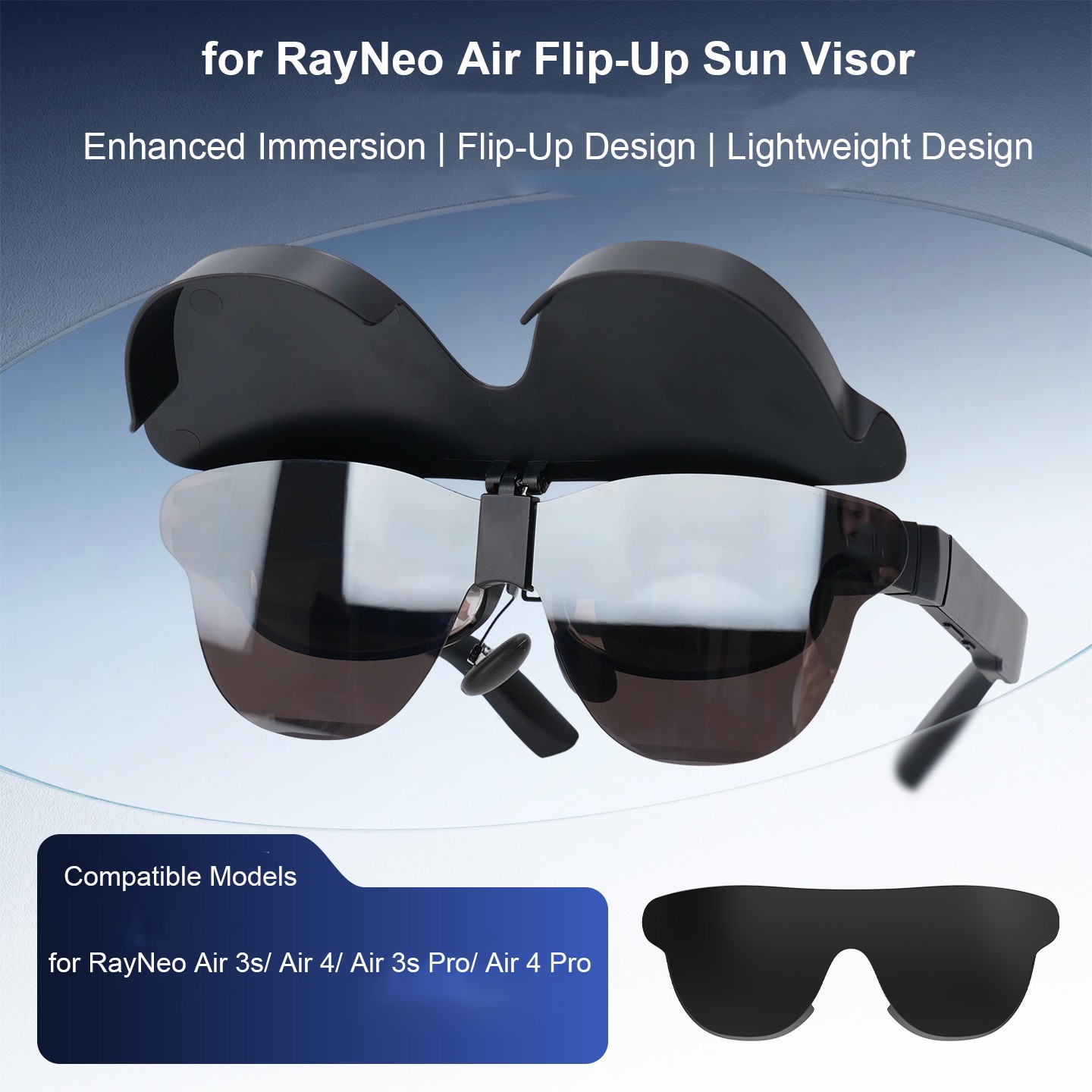 Flip Up Light Shield Cover Case Fit for RayNeo Air 3s Air 4 Air 3s Pro Air 4 Pro