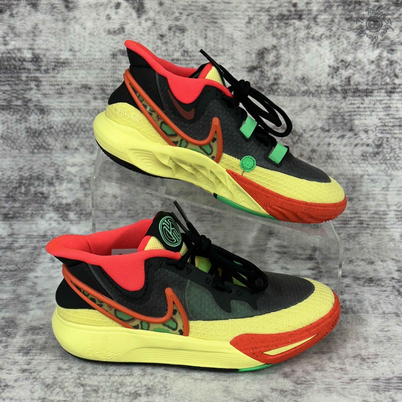 New No Box Nike Kyrie 8 GO GS Basketball Size 3.5Y Youth Black Lemon DQ8076-003