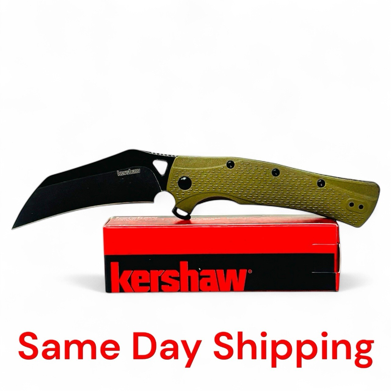 Kershaw Dawnstar Folding Knife 3.5 8Cr13MoV Steel Blade Olive Handle -1423OL