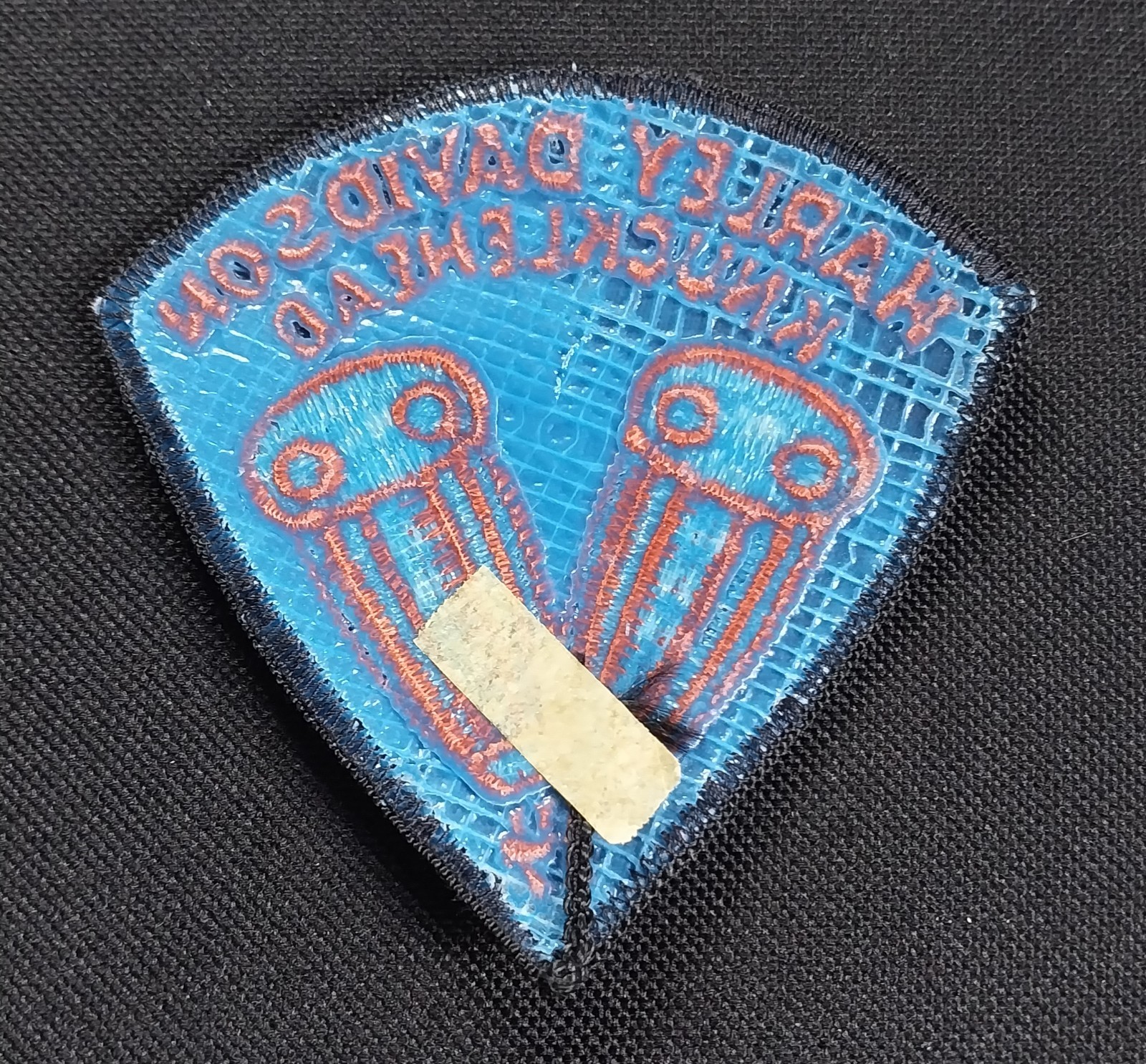 Vintage Authentic Original Harley-Davidson Knucklehead 74 Orange Biker Patch