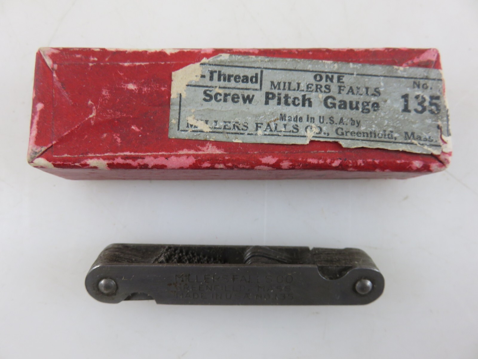Millers Falls 135 Thread Screw Pitch Gauge Gage 9-40 Vintage Made In USA
