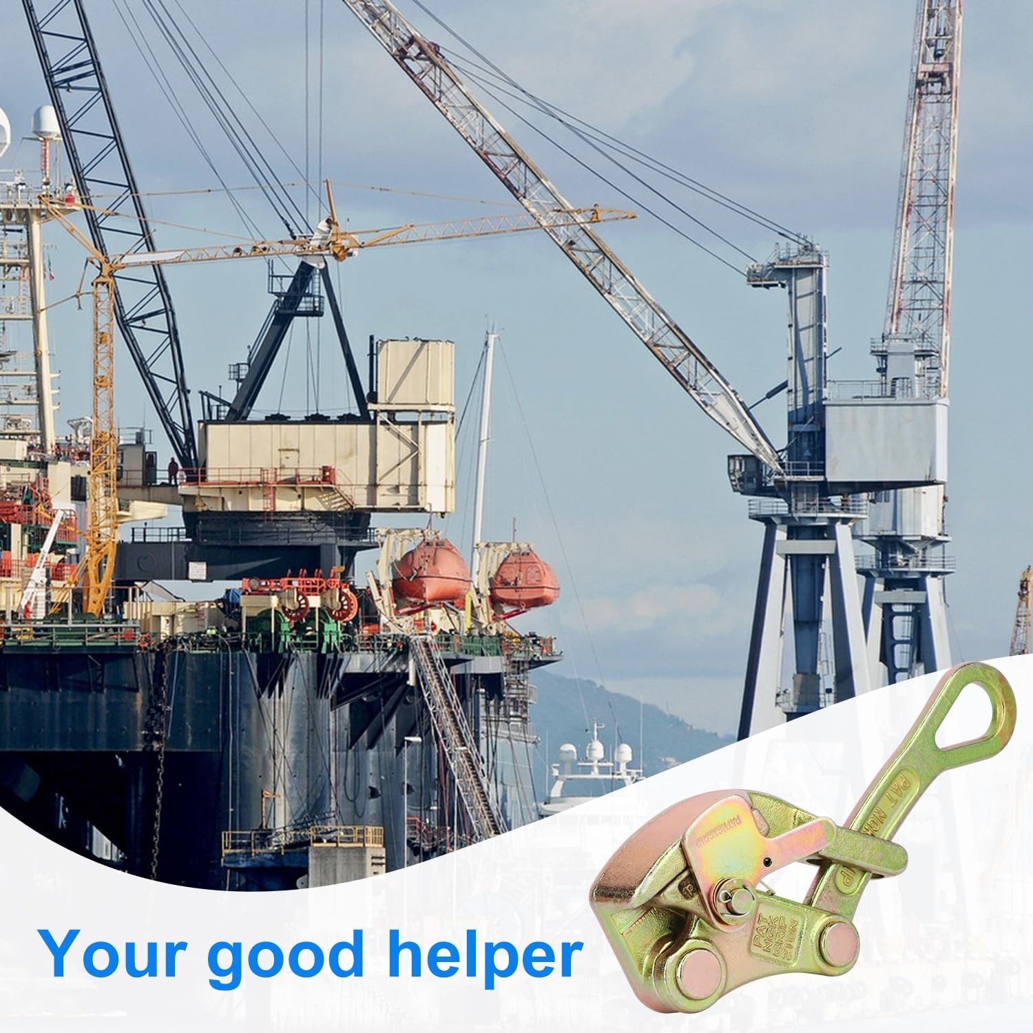 1 Pack 2T Cable Grip, 4409 lbs Wire Gripper, Wire Rope Tightener, Cable Pulling