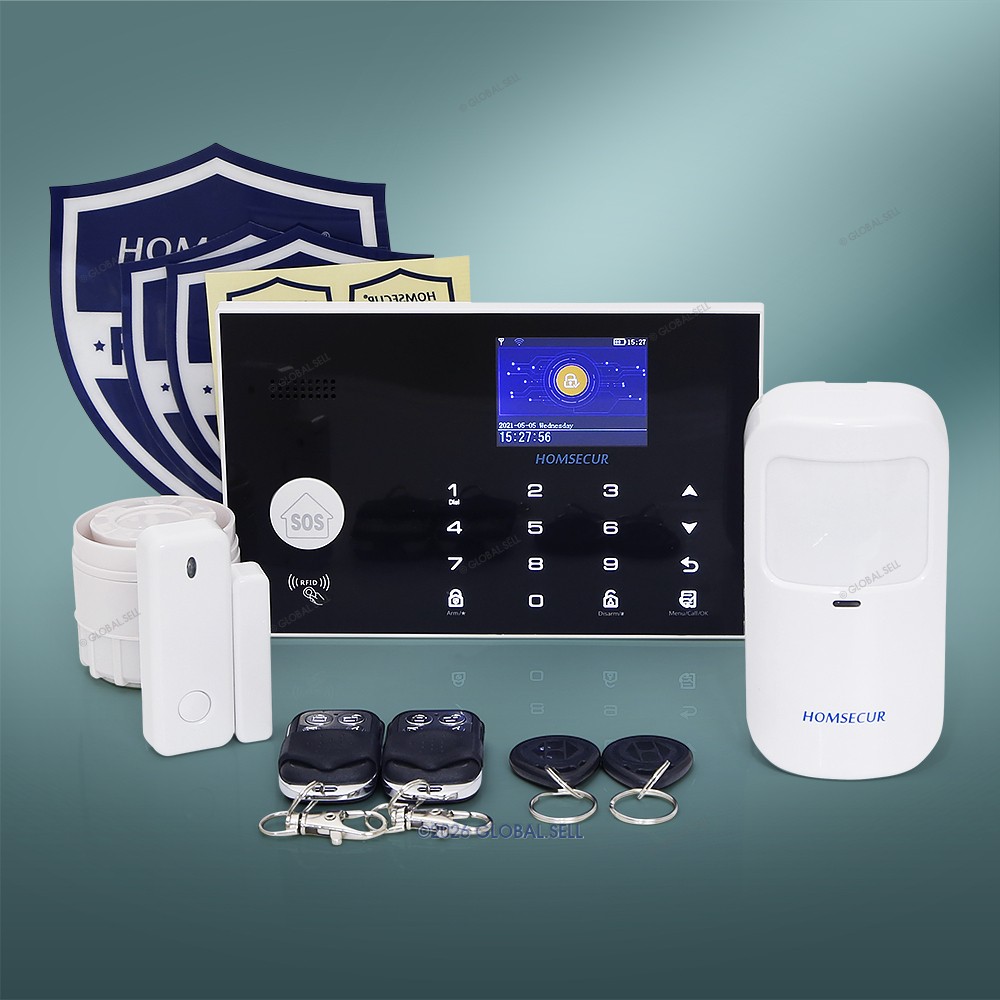 HOMSECUR Wireless&Wired 4G/3G/GSM WIFI Home Security Alarm System+Touch Panel