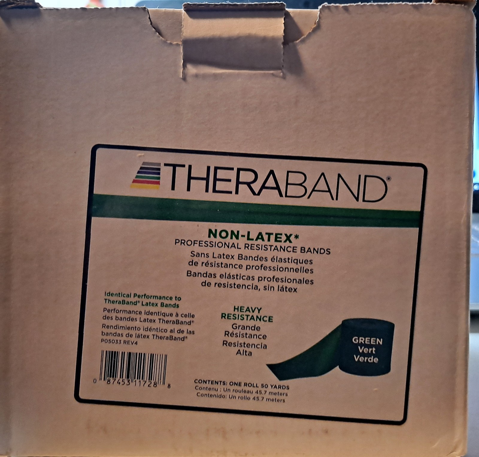 GREEN THERABAND NON-LATEX 50 YARD Roll NEW PHYSICAL OCCUPATIONAL THERAPY REHAB