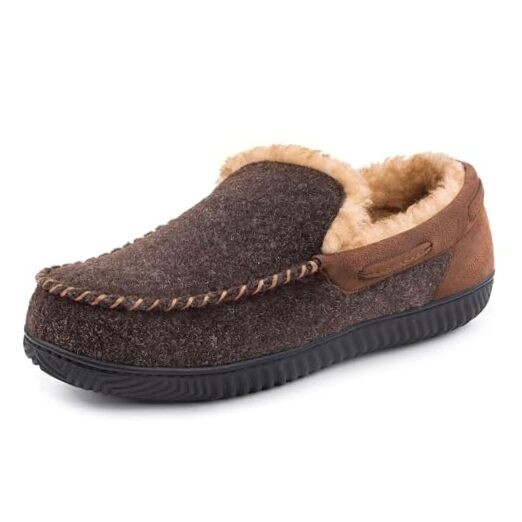 Men's Hearthfire Memory Foam Moc Slipper 10 Mocha