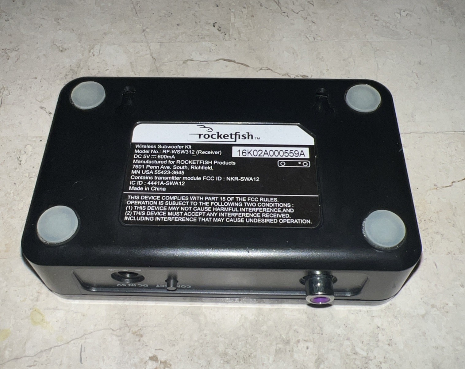 Rocketfish RF-WSW312 Wireless Receiver - 1 Unit