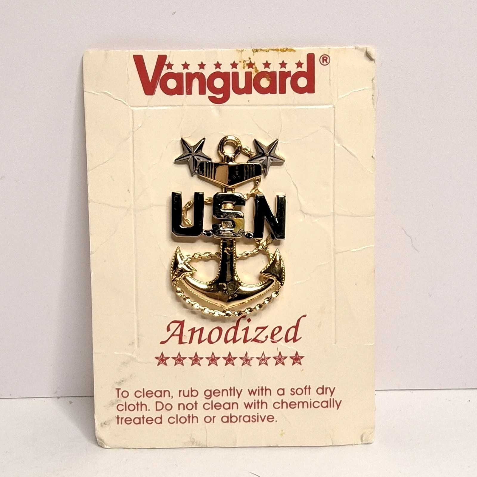 Original US Navy Master Chief CPO Cap Badge Vanguard
