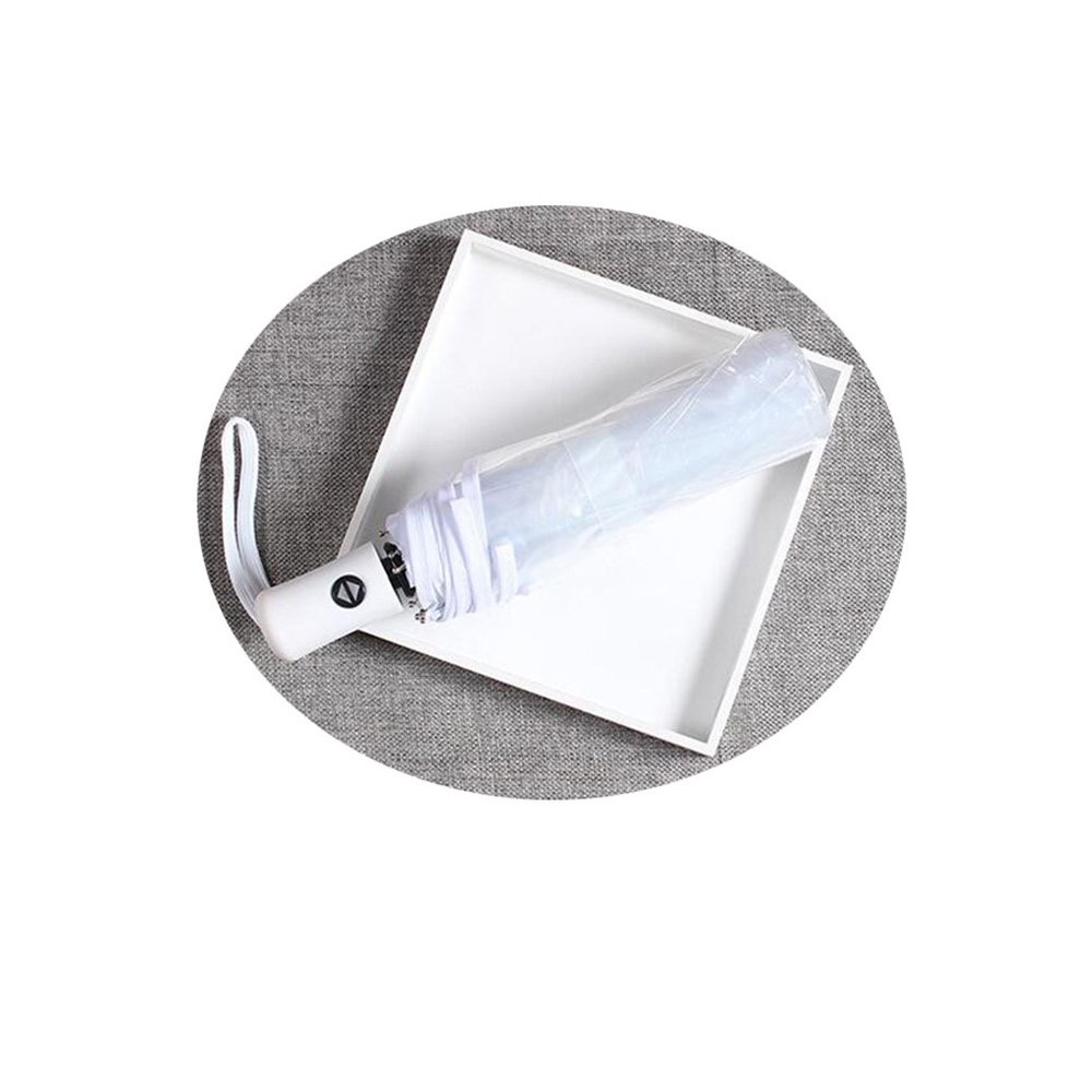 AIXICWXI Auto Open Close Transparent Umbrella - Folding, One Size, White