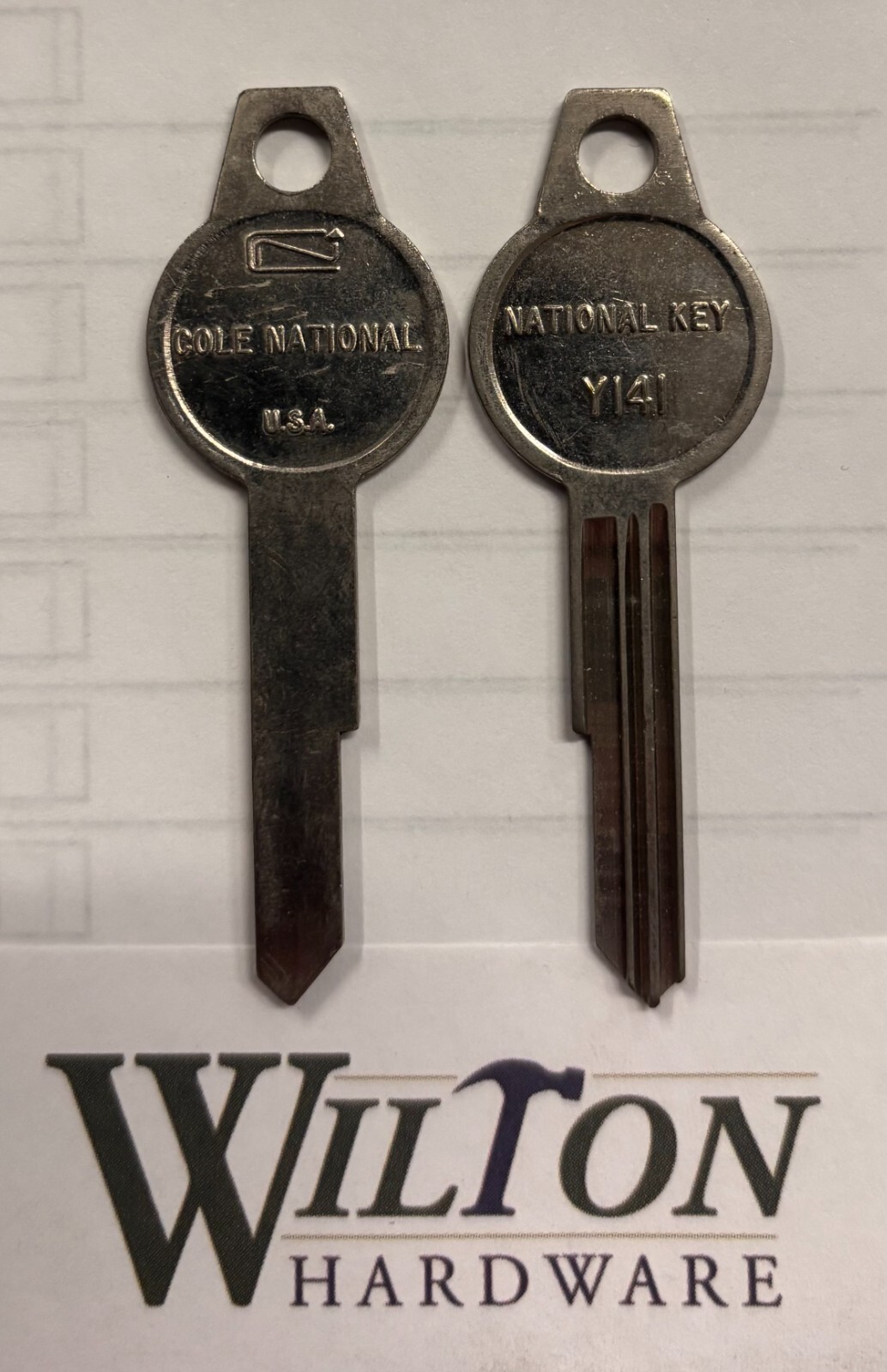 Lot of 2 Y141 Cole Brass Key Blanks Chrysler K819