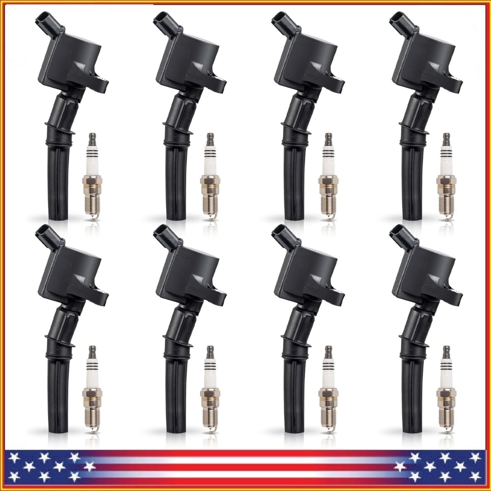 Ignition Coil DG508 & Spark Plug SP479 for Ford 4.6L 5.4L 6.8L V8 DG457 FD503