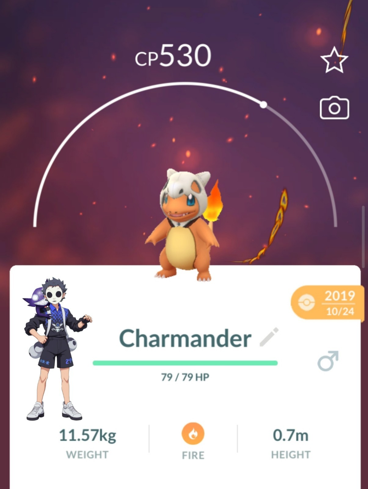 Chamander Non Shiny Cubone Hat Halloween Pokemon Go