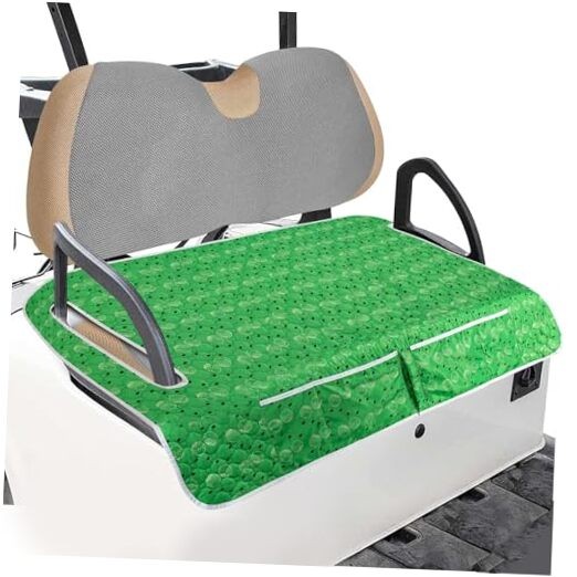 Golf Cart Seat Covers, Universal Golf Cart Seat Towel Blanket with 4 Green