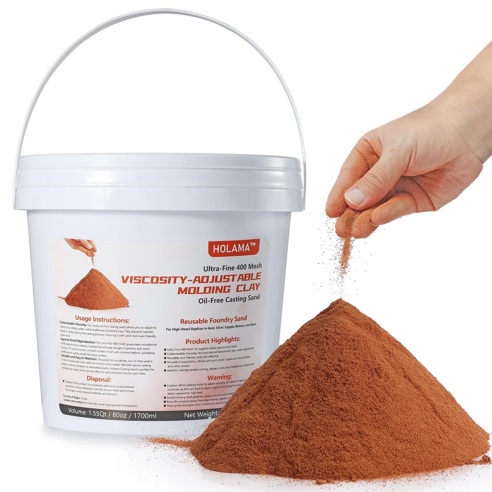 5Lbs Premium Ultra-Fine 400 Mesh Oil-Free Casting Sand for Metal Jewelry Craf...