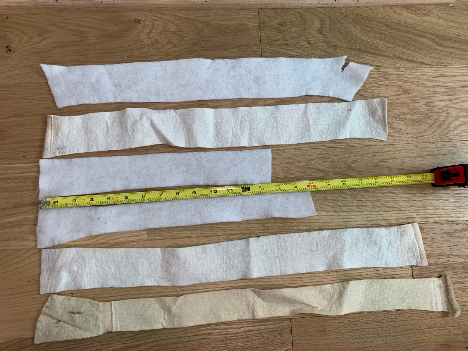 Bass Kick Drum Felt Insert Muffler Strips Lot of 6x 60s 70s Vtg Tone Controls
