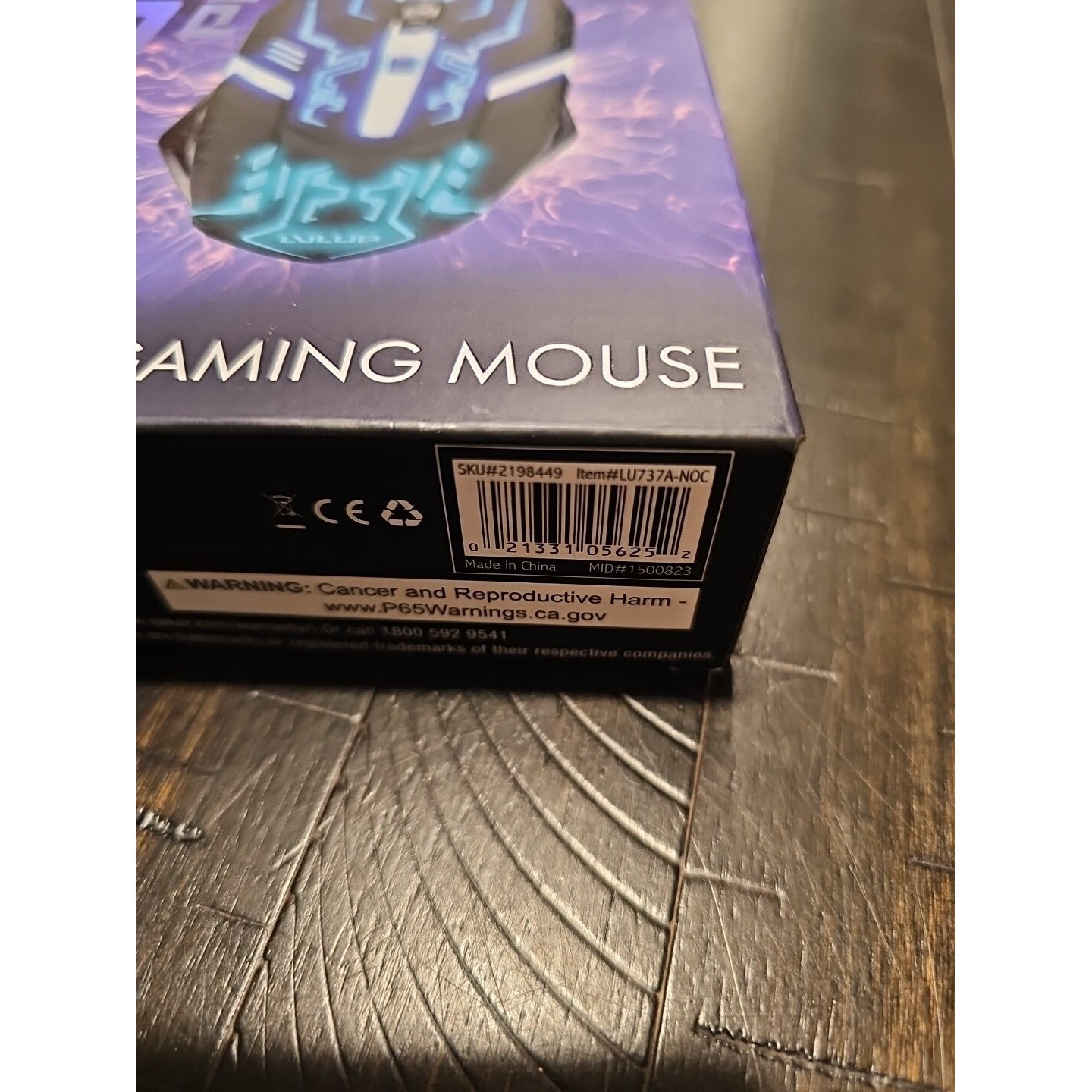 Vivitar LVLUP Pro Gaming Mouse Ergonomic Design Adjustable DPI New SEALED